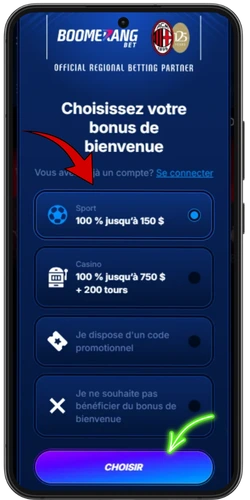 bonus de bienvenue casino Boomerang